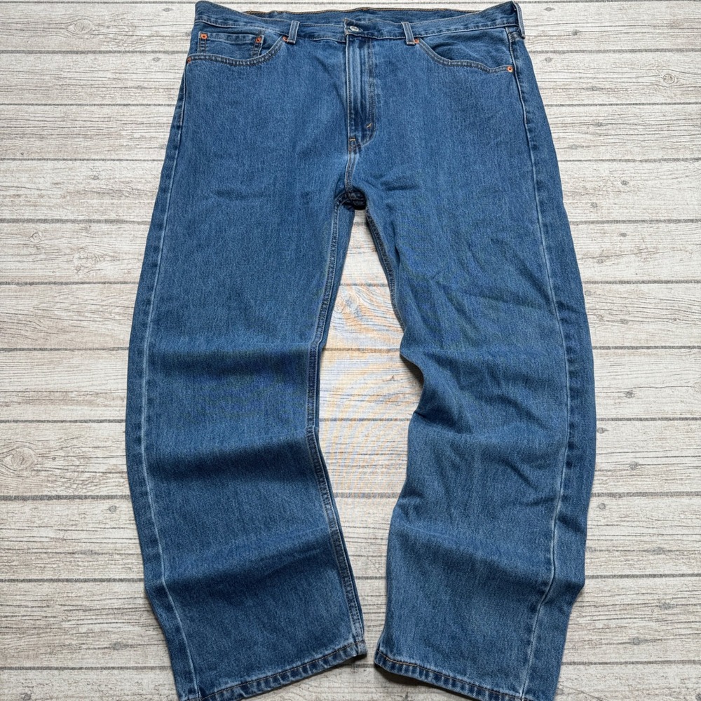 Levi's 505 Jeans Men's 40x30 Blue Denim Regular Fit Straight Leg Mid Rise Cotton